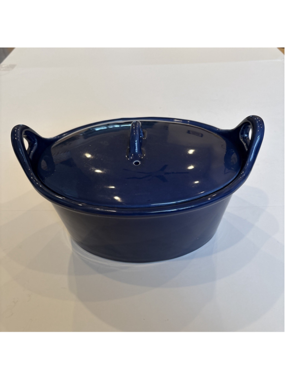 Crate & Barrel Stoneware-med. Casserole Dish Dutch Oven-cookware-Portugal Made